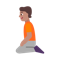 Person Kneeling- Medium Skin Tone emoji on Microsoft